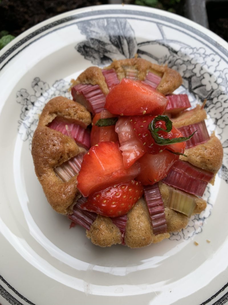 Minis Gateaux A La Rhubarbe Pour Accueillir Des Fraises Cooking Out